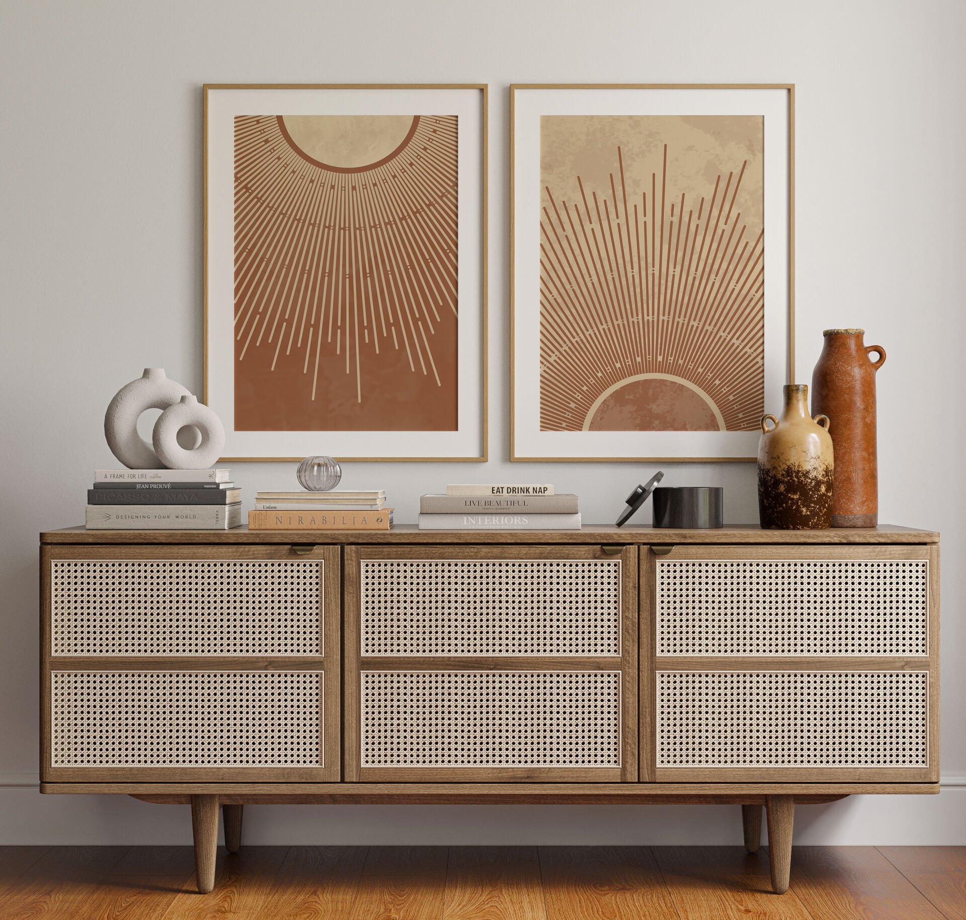 Boho Sun 2'li Çerçevesiz Poster
