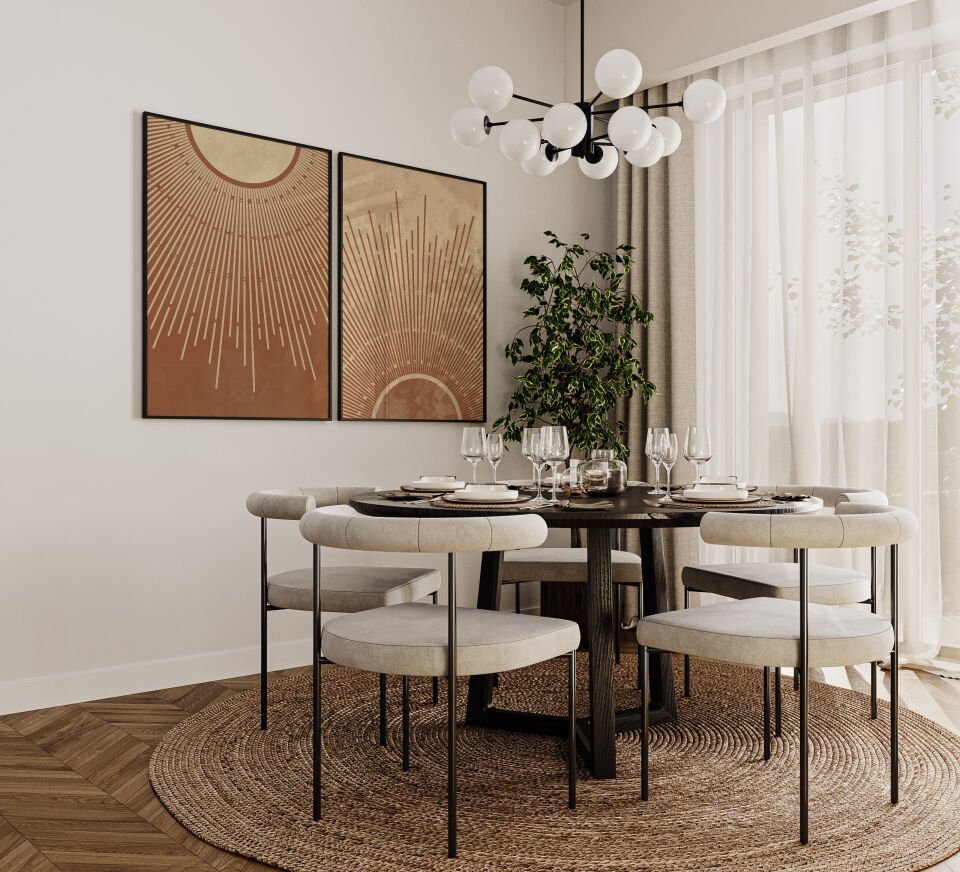 Boho Sun 2'li Çerçevesiz Poster