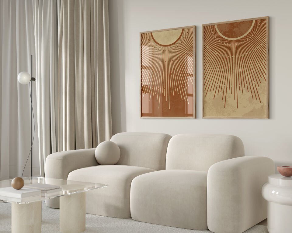 Boho Sun 2'li Çerçevesiz Poster