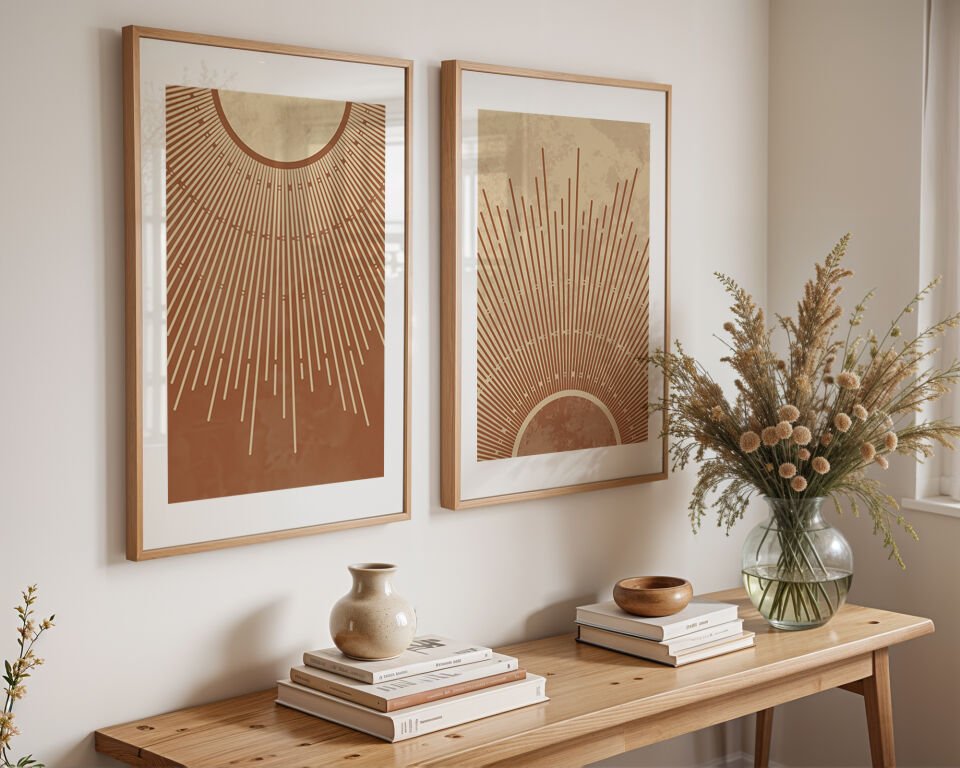 Boho Sun 2'li Çerçevesiz Poster