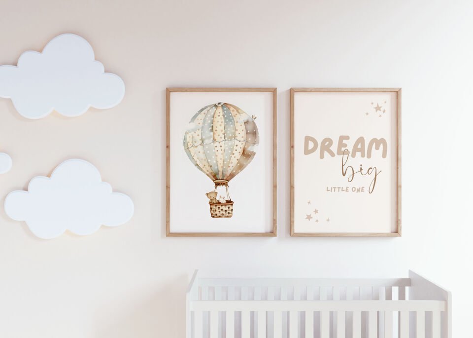 Dream Balloon 2'li Çerçevesiz Poster