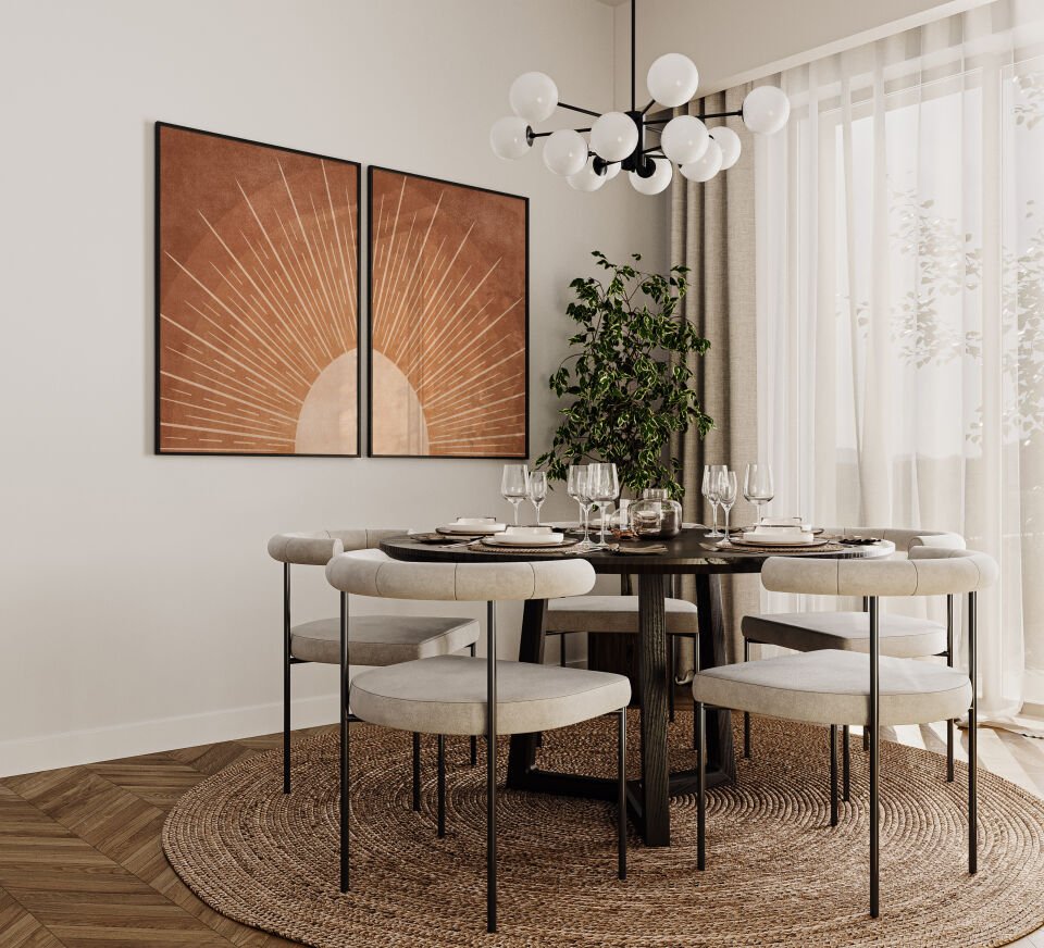 Terracotta Sunrise 2'li Çerçevesiz Poster