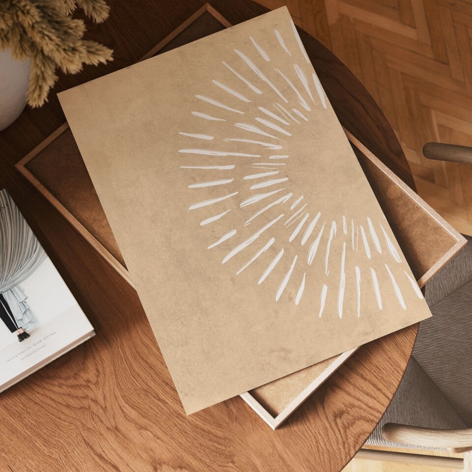 Boho minimal 2'li Çerçevesiz Poster