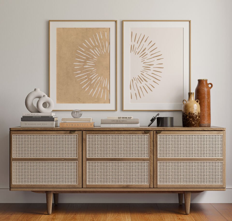 Boho minimal 2'li Çerçevesiz Poster