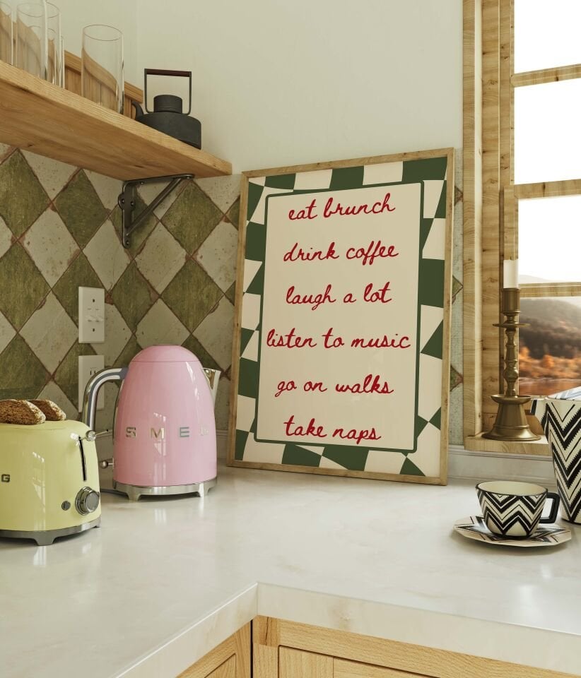 Brunch Vibes Kitchen Çerçevesiz Poster