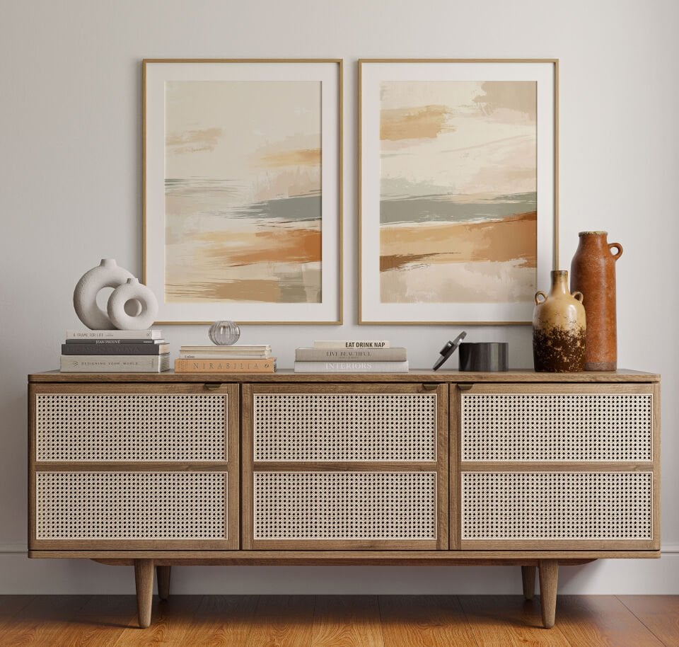 Abstract Color 2'li Çerçevesiz Poster