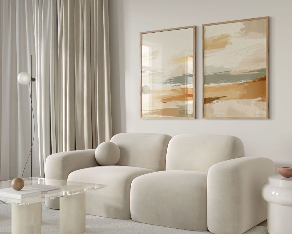 Abstract Color 2'li Çerçevesiz Poster