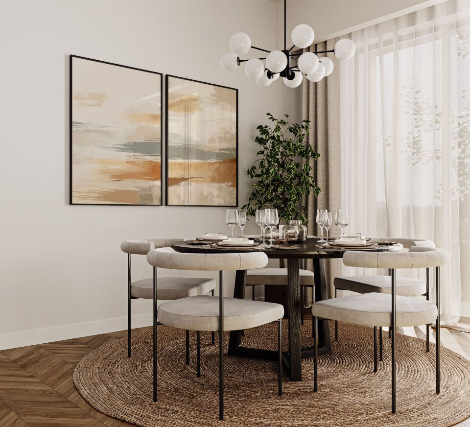 Abstract Color 2'li Çerçevesiz Poster