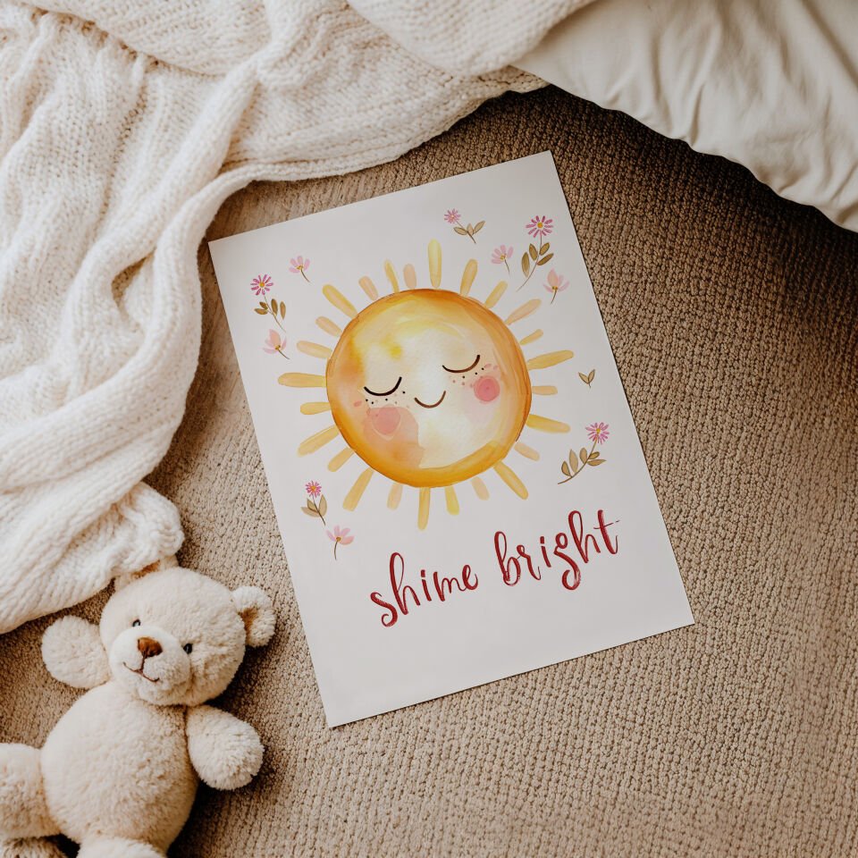 Shine Bright Sun Çerçevesiz Poster