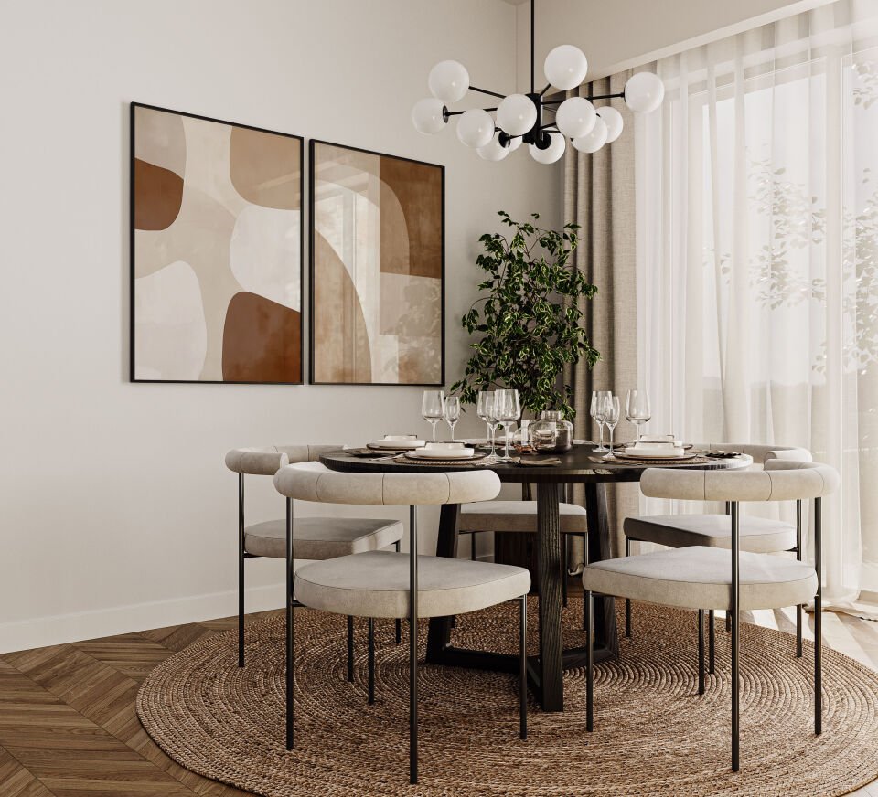 Minimalist Geometric 2'li Çerçevesiz Poster