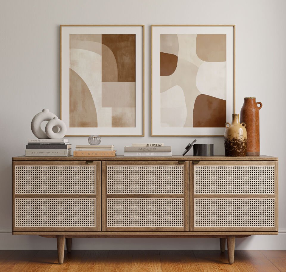 Minimalist Geometric 2'li Çerçevesiz Poster