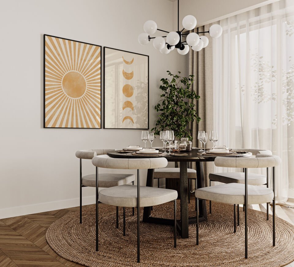 Boho Cosmic 2'li Çerçevesiz Poster