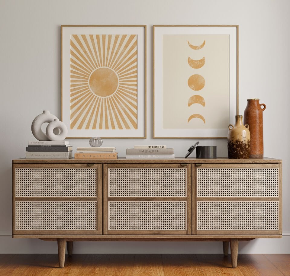 Boho Cosmic 2'li Çerçevesiz Poster