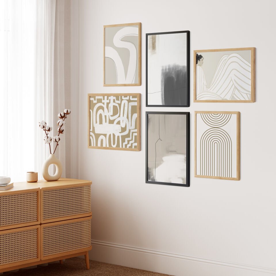 Neutral Forms – Çerçevesiz Poster Set