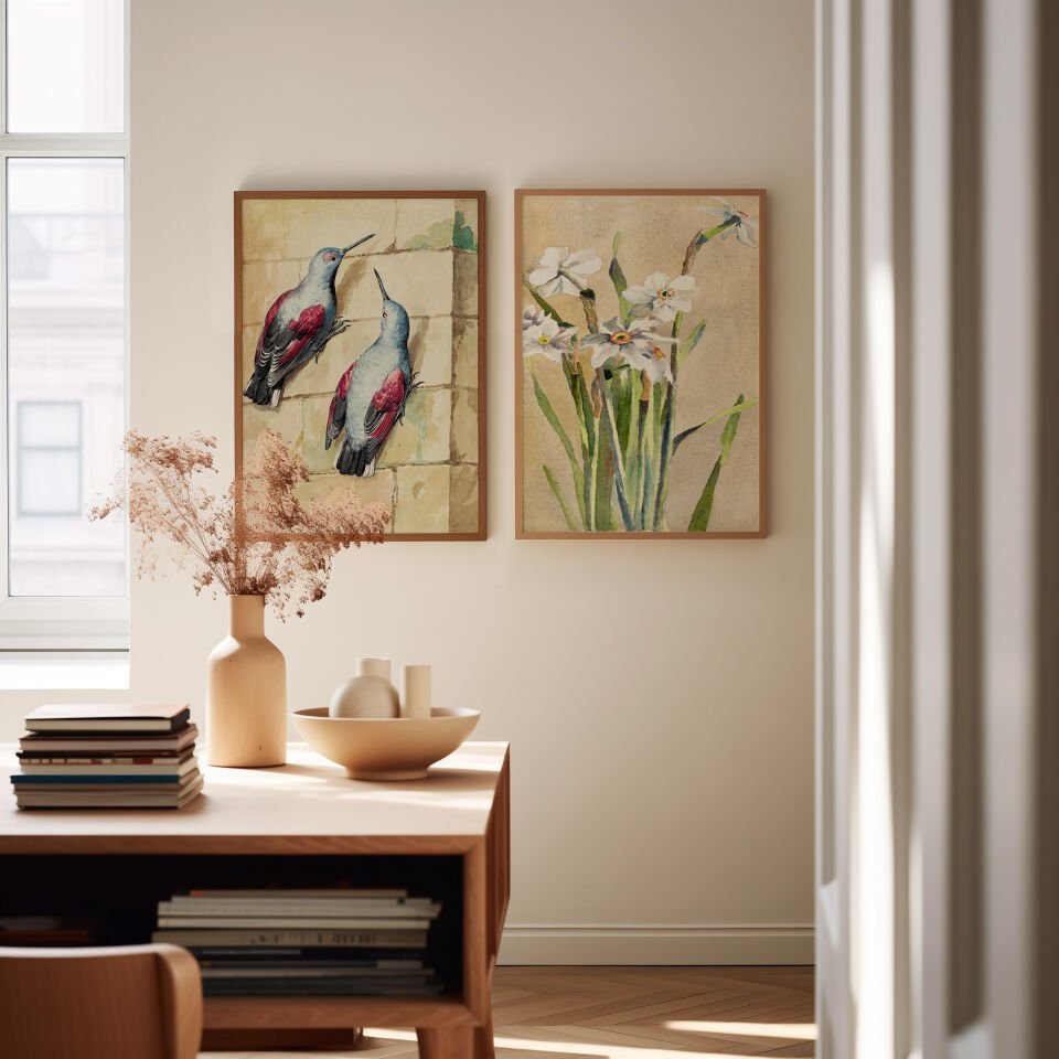 Vintage Harmony Çerçevesiz Poster Set