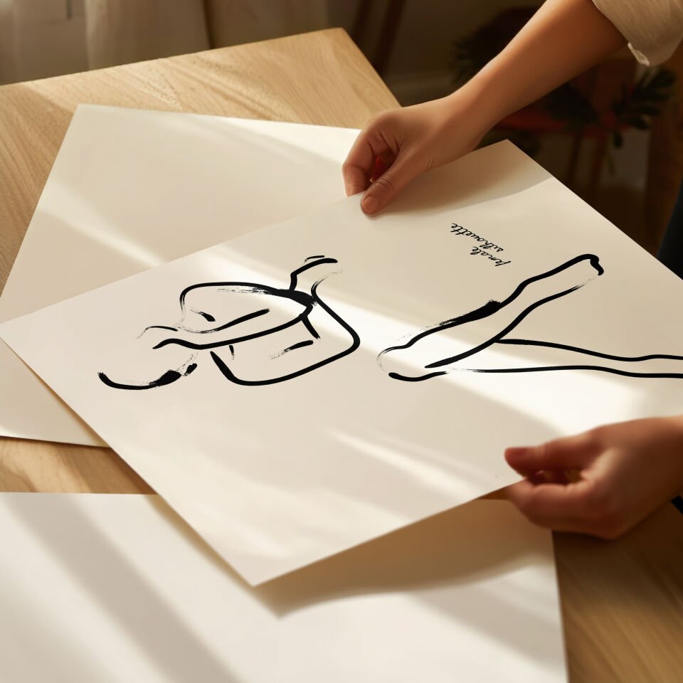 Serene Silhouette Çerçevesiz Poster