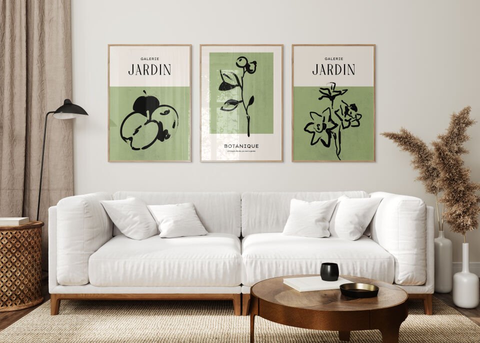 Galerie Jardin 3'lü Çerçevesiz Poster