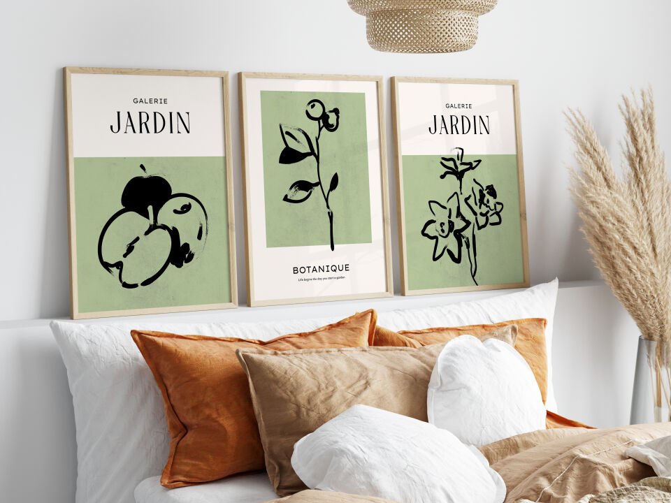 Galerie Jardin 3'lü Çerçevesiz Poster
