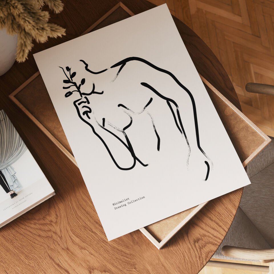 Floral Form Çerçevesiz Poster