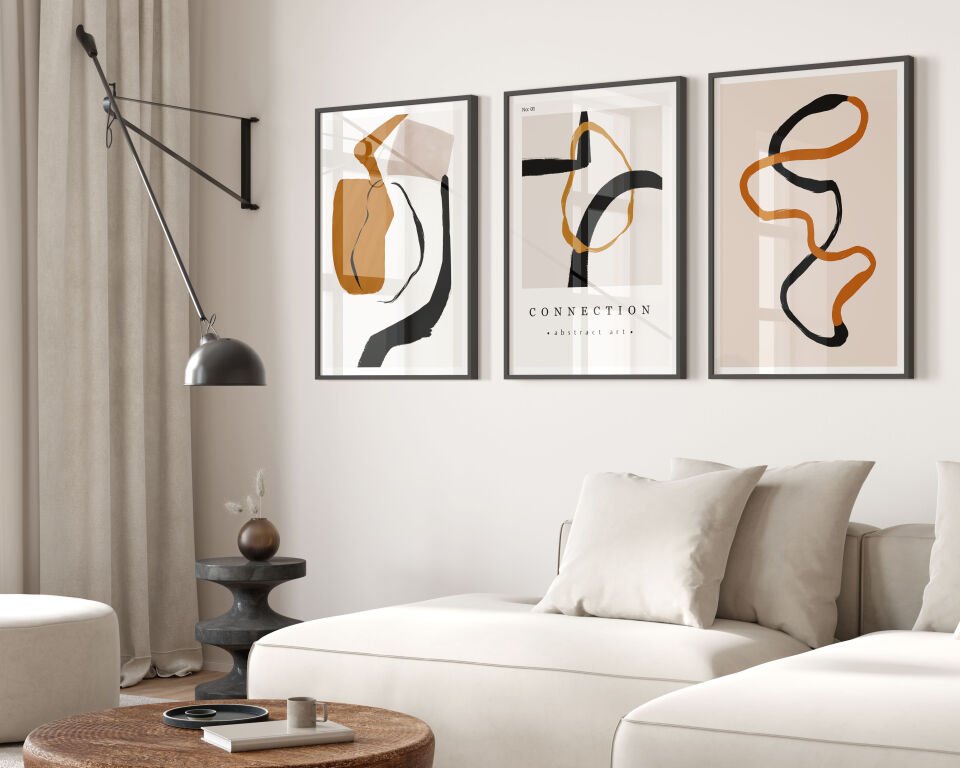 Abstract Collection 3'lü Çerçevesiz Poster