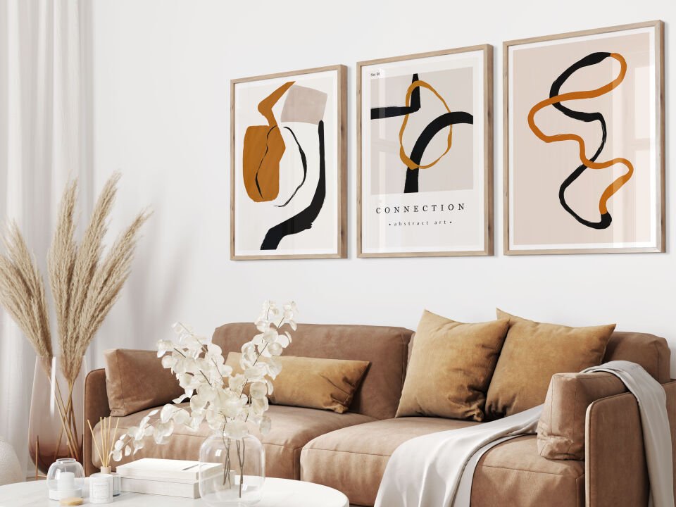 Abstract Collection 3'lü Çerçevesiz Poster