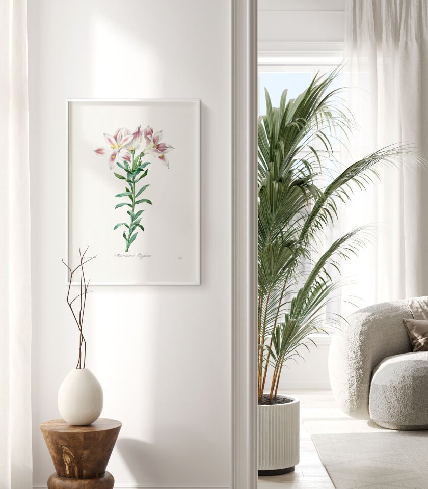 Vintage Lily Botanical Poster