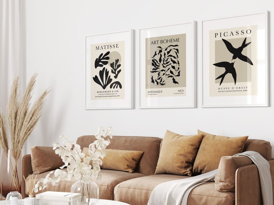 Minimalist Artist 3'lü Çerçevesiz Poster