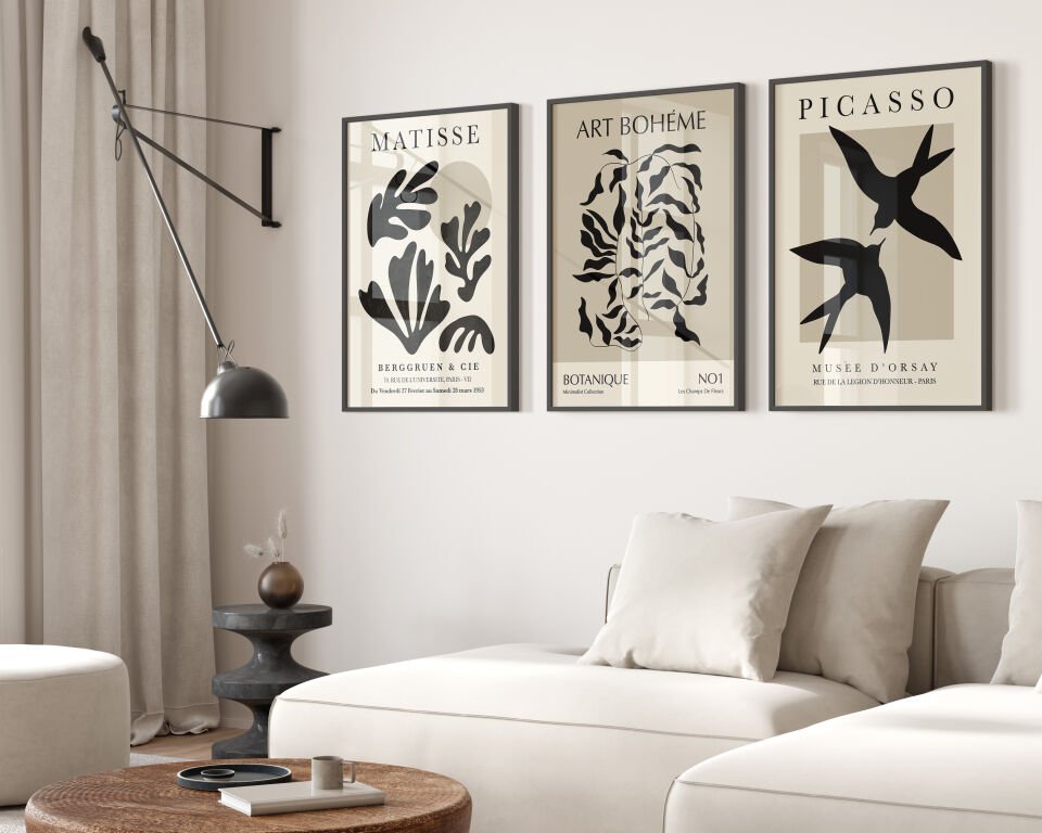 Minimalist Artist 3'lü Çerçevesiz Poster