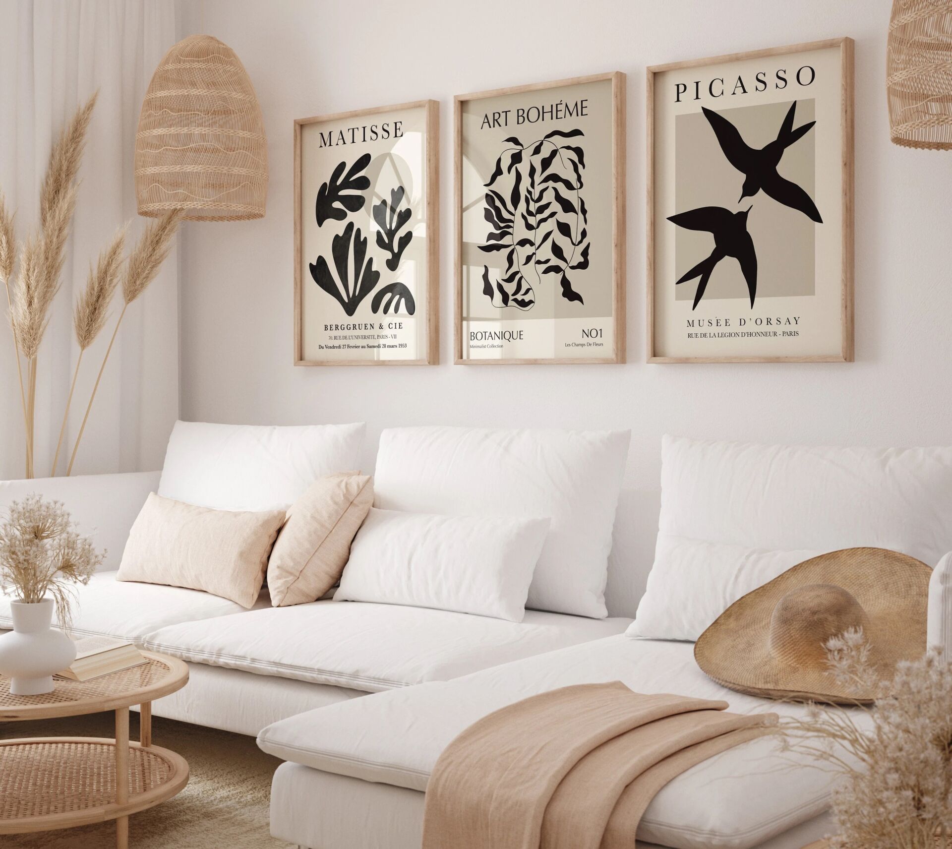 Minimalist Artist 3'lü Çerçevesiz Poster