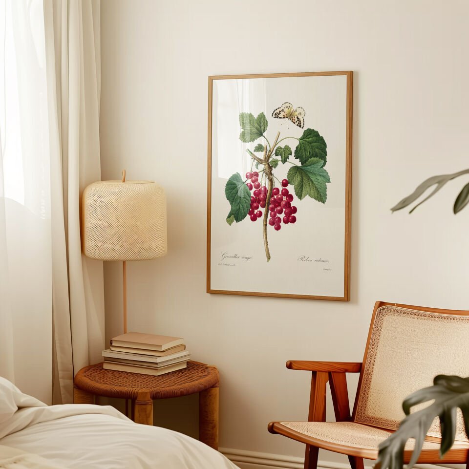 Redcurrant Botanical Çerçevesiz Poster