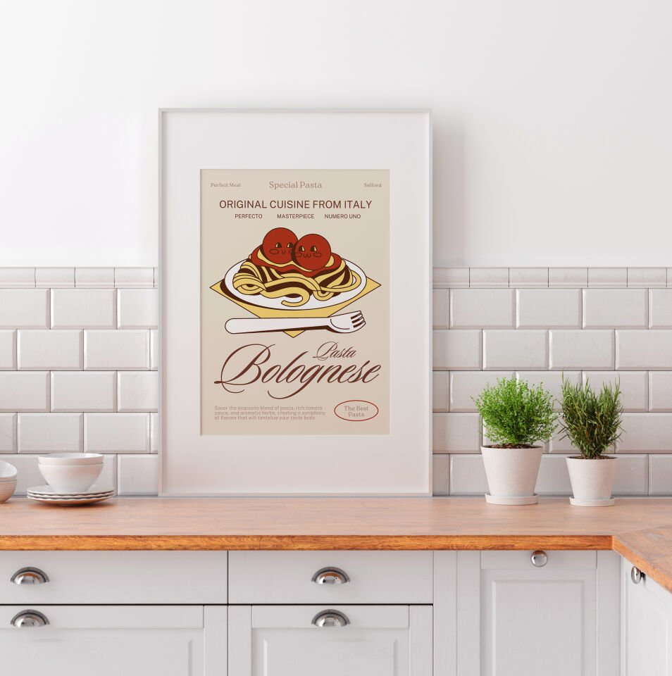 Pasta Bolognese Çerçevesiz Poster