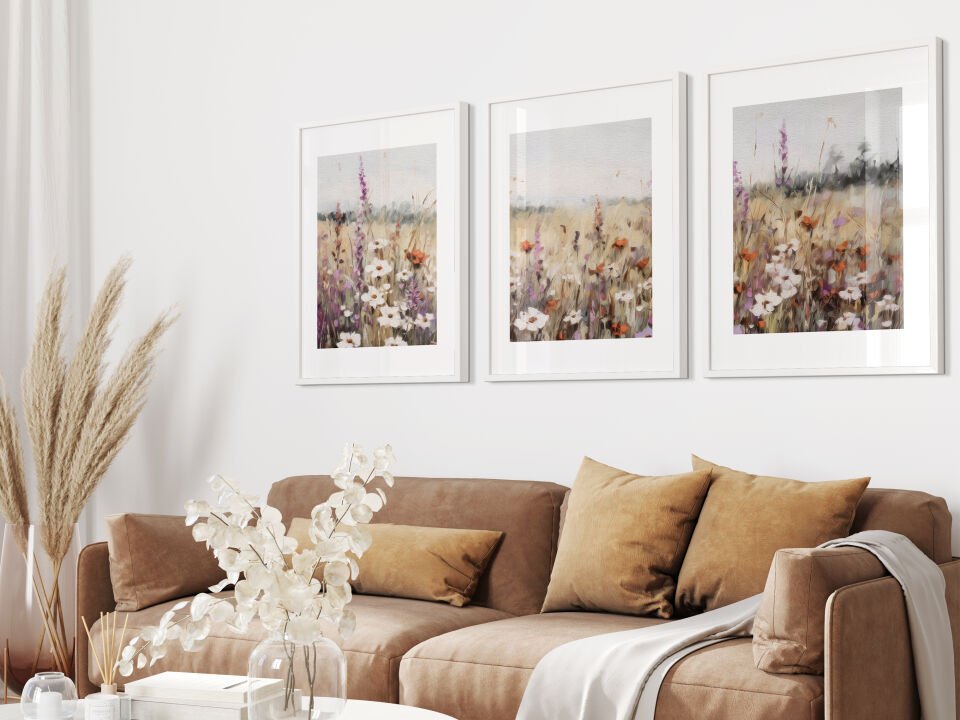 Wild Flowers 3'lü Çerçevesiz Poster