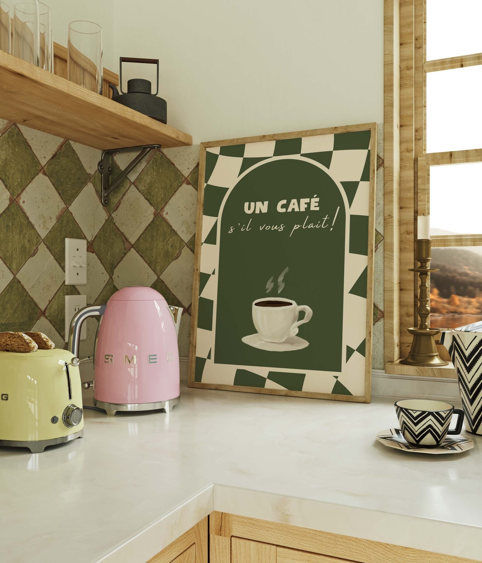 Un Café Çerçevesiz Poster