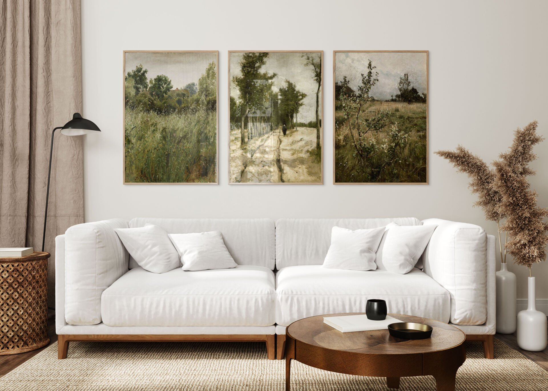 Serene Landscapes 3'lü Çerçevesiz Poster