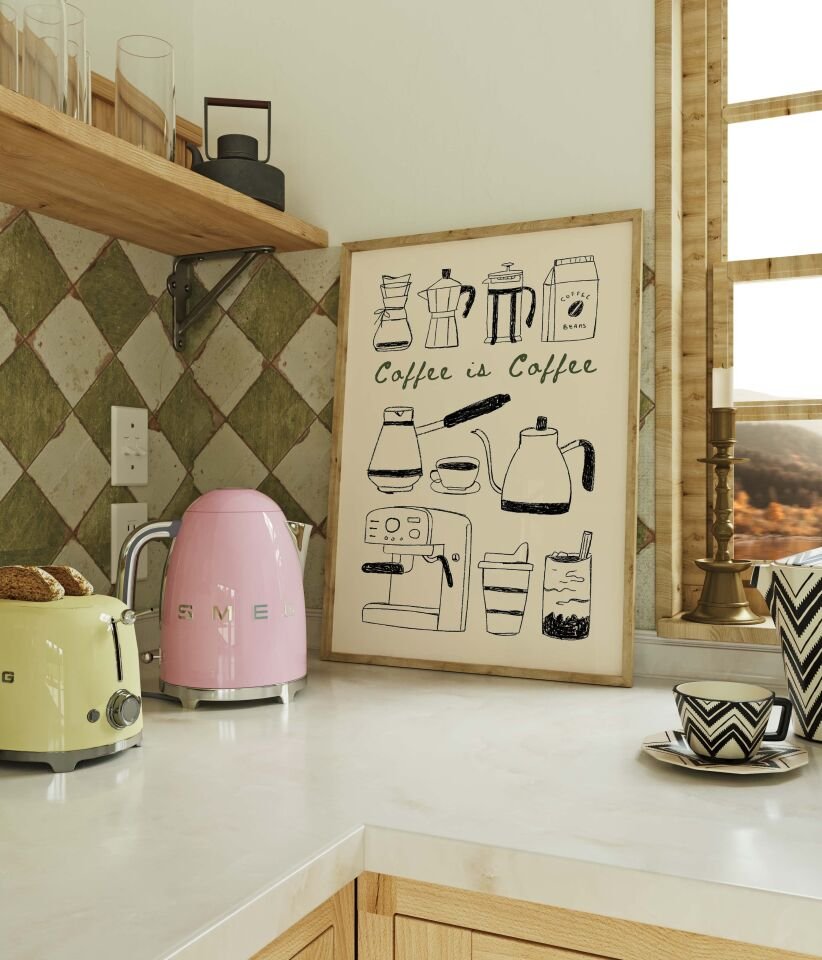 Coffee Is Coffee Çerçevesiz Poster