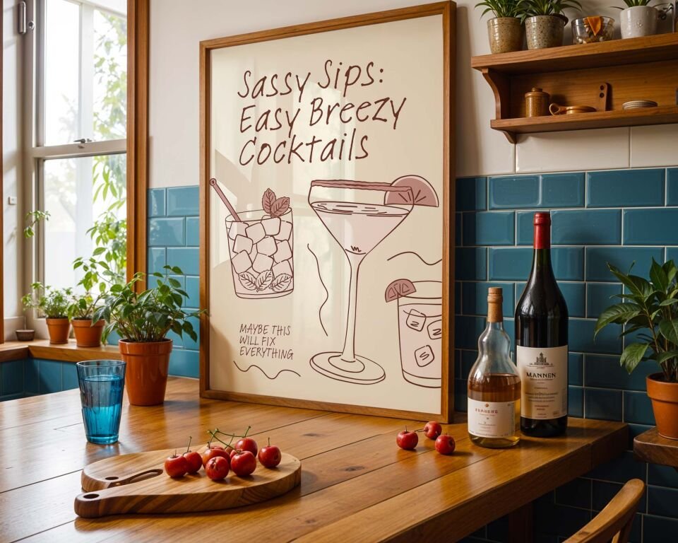Sassy Sips Çerçevesiz Poster