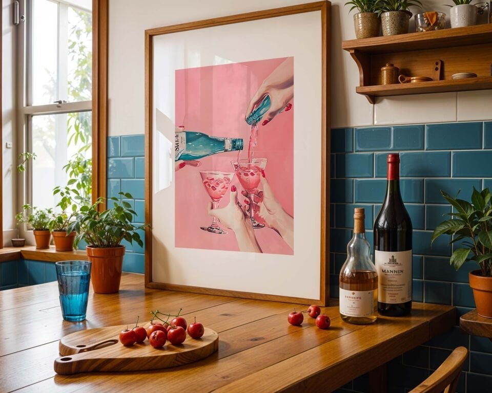 Pink Cheers Çerçevesiz Poster