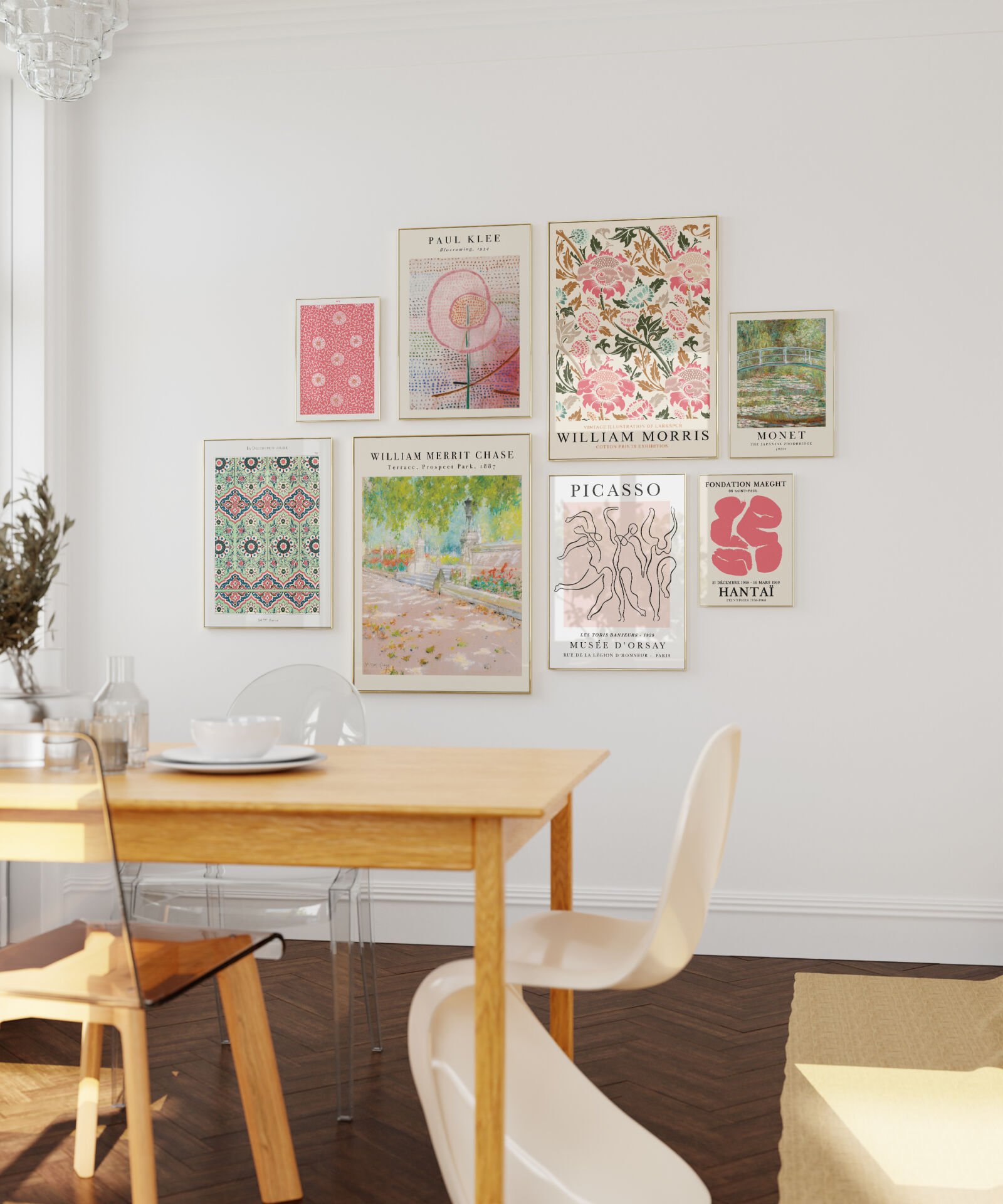 Floral Elegance Çerçevesiz Poster Set