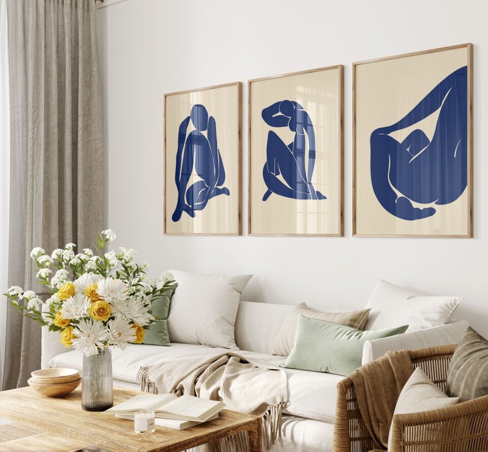 Matisse Modern 3'lü Çerçevesiz Poster