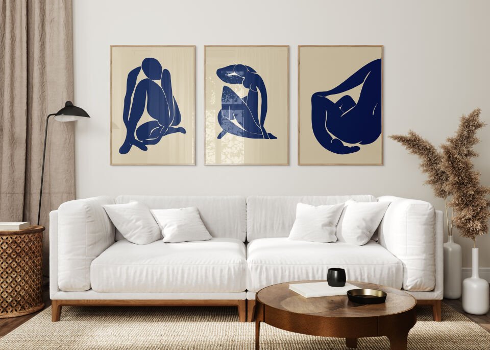 Matisse Modern 3'lü Çerçevesiz Poster