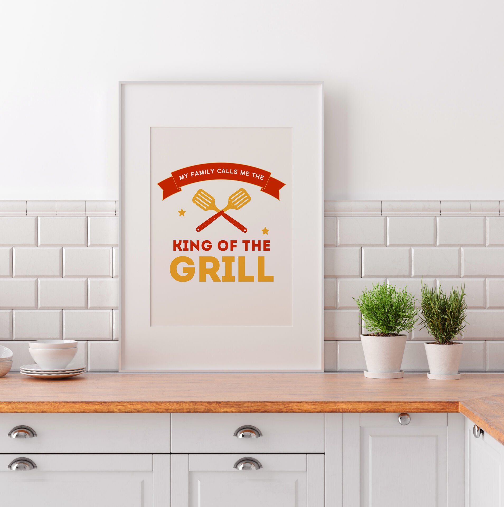 Grill Çerçevesiz Poster