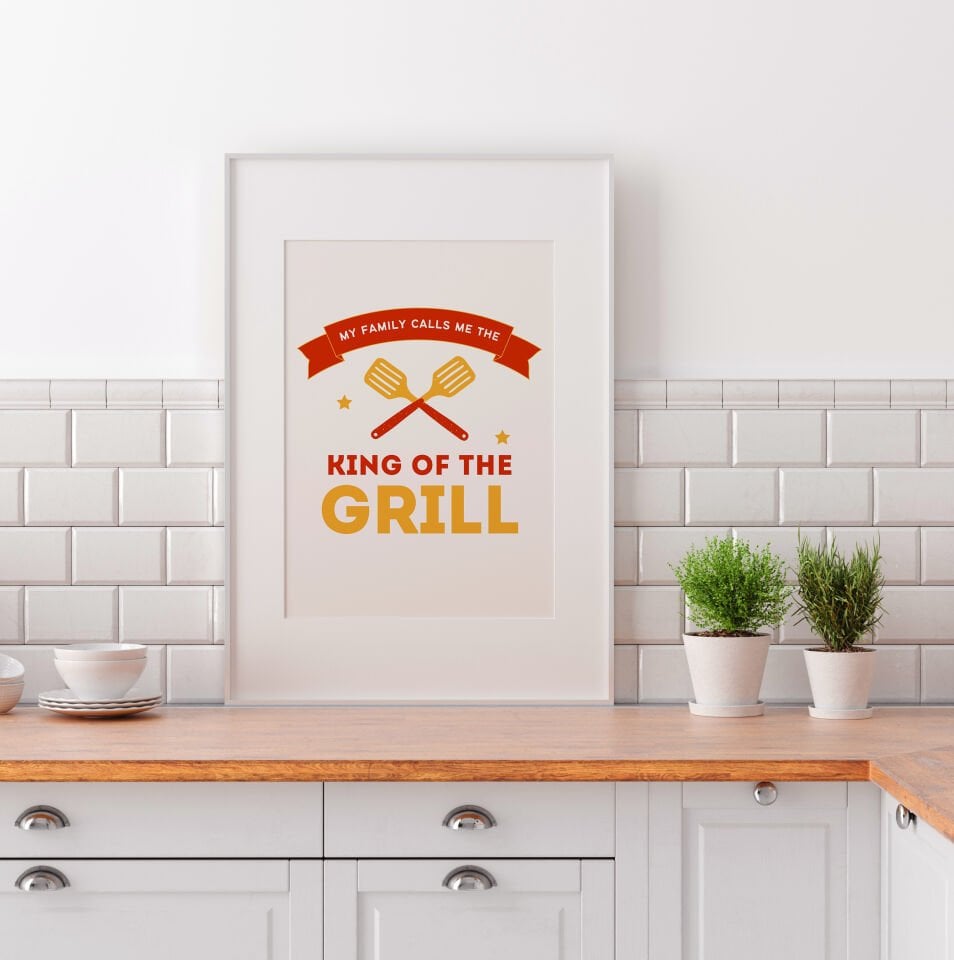 Grill Çerçevesiz Poster