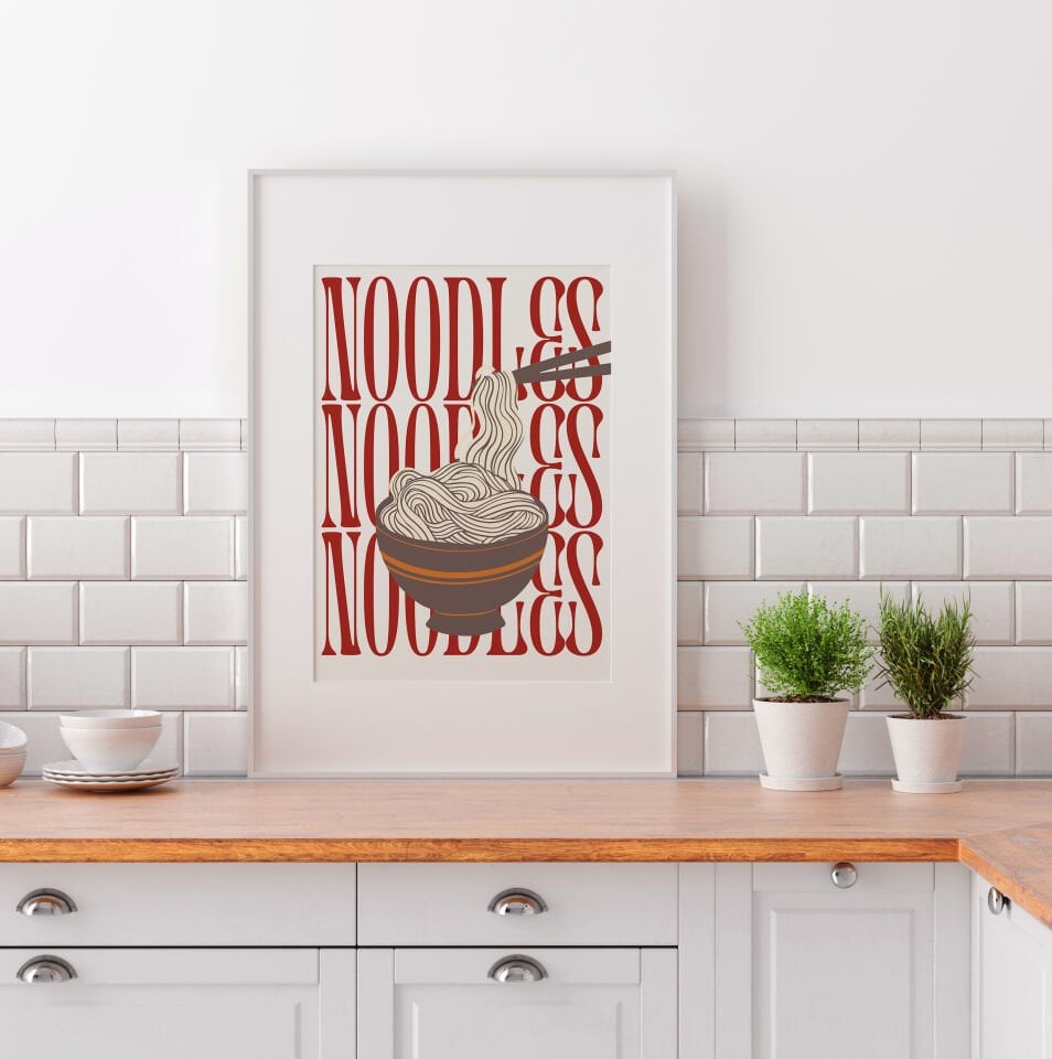 Noodles Kitchen Çerçevesiz Poster