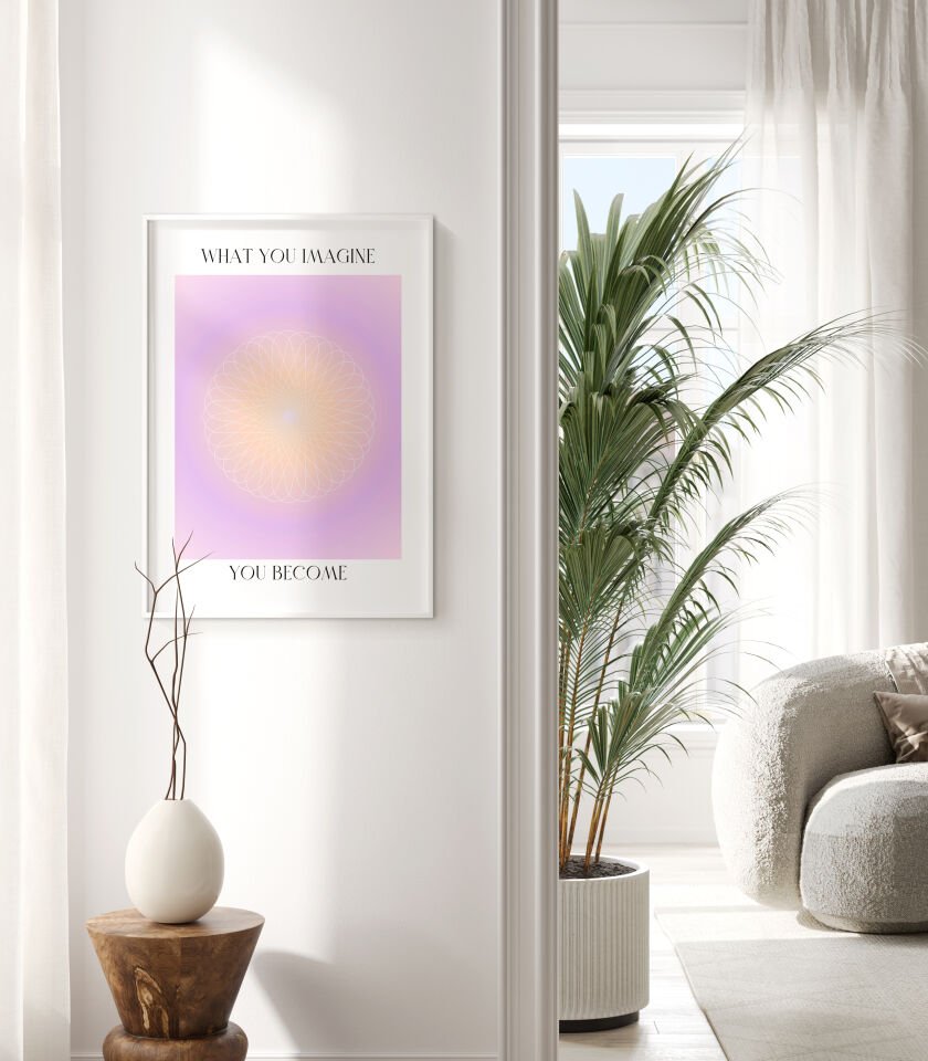 Imagine Glow Çerçevesiz Poster