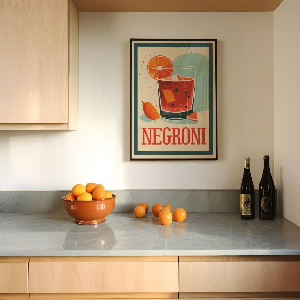 Negroni Cocktail Çerçevesiz Poster
