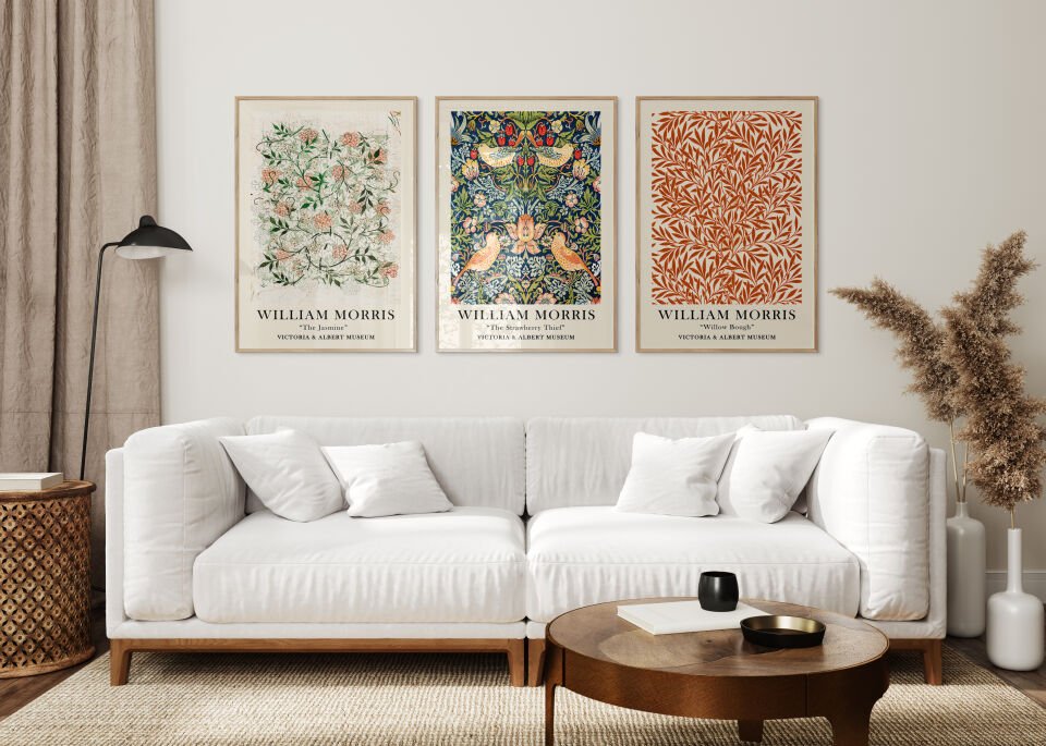 William Morris Patterns 3'lü Çerçevesiz Poster Seti