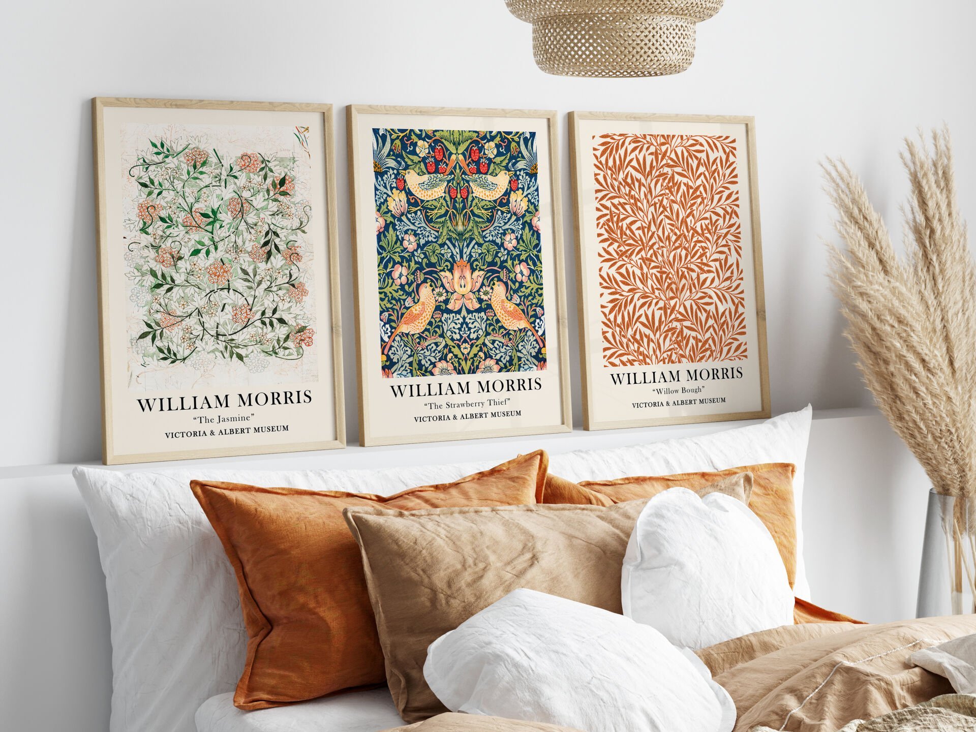 William Morris Patterns 3'lü Çerçevesiz Poster Seti