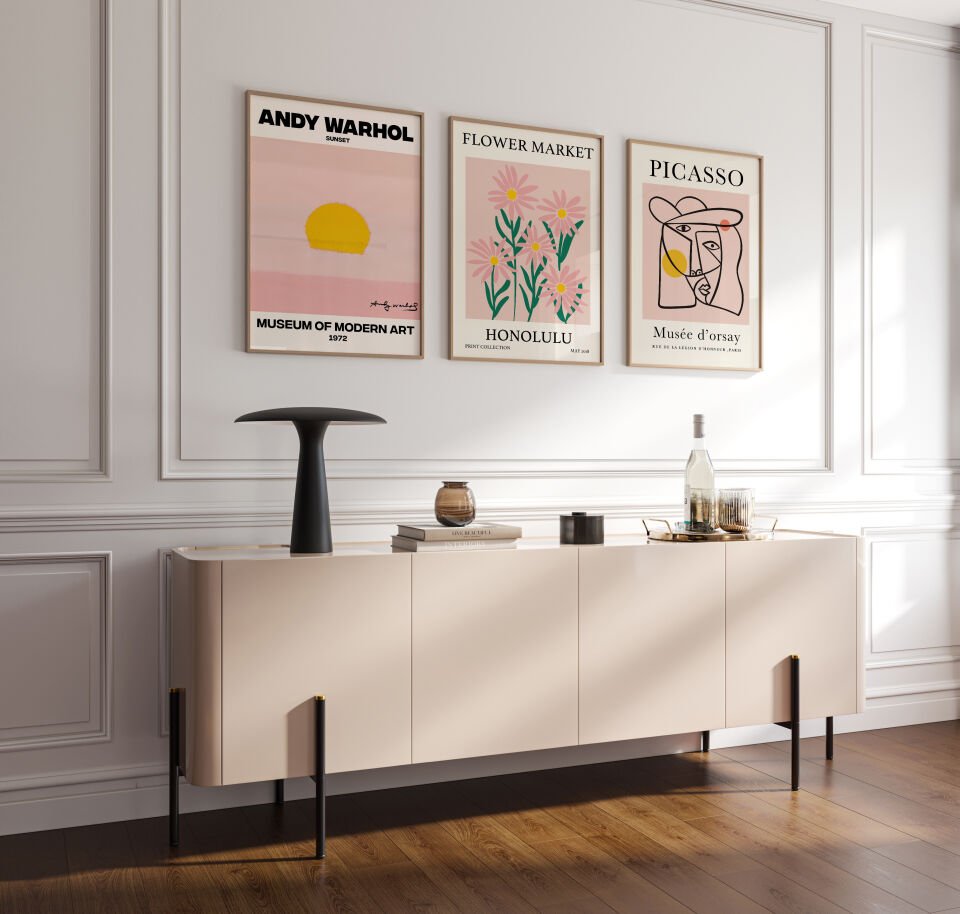 Art gallery 3'lü Çerçevesiz Poster