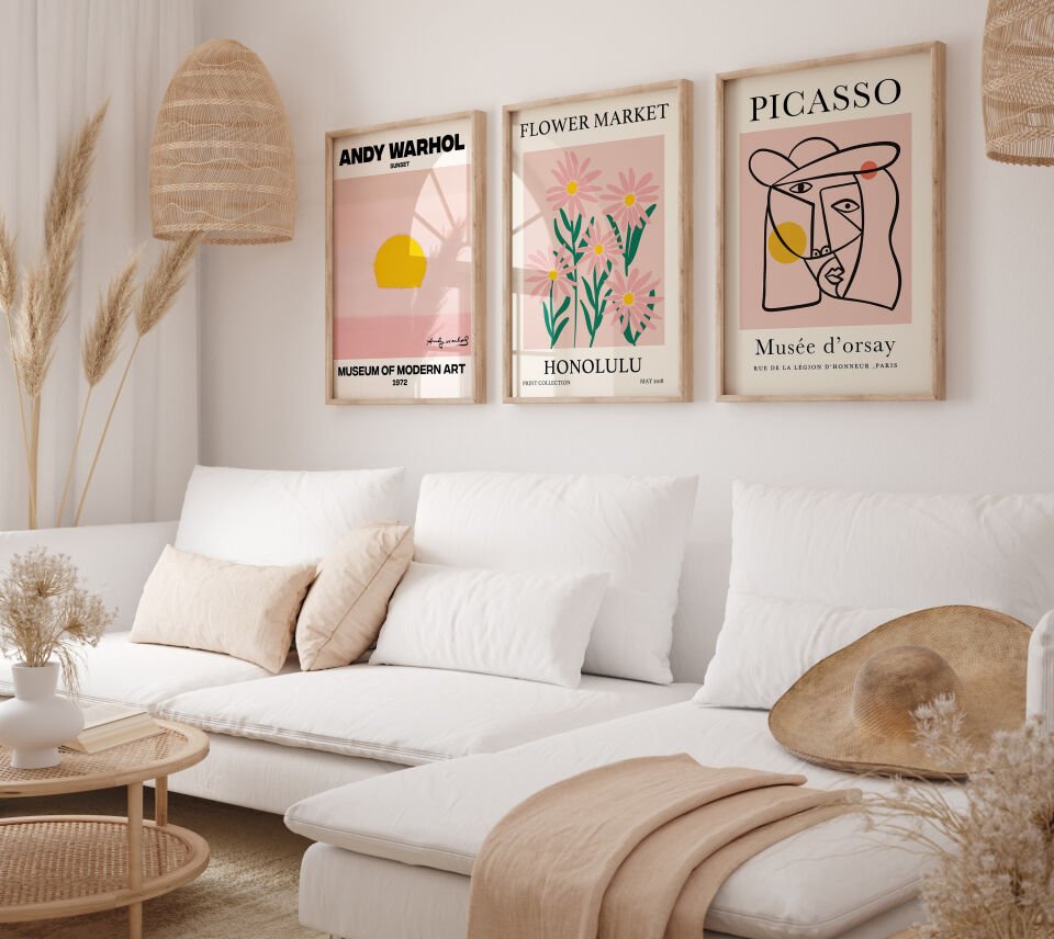 Art gallery 3'lü Çerçevesiz Poster