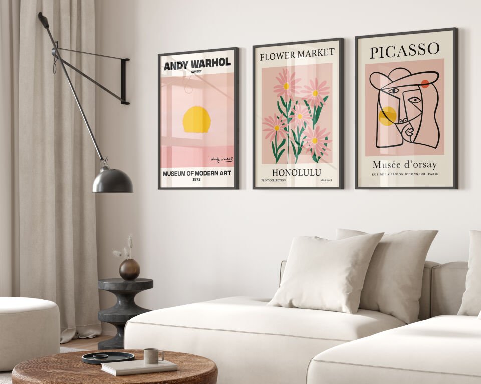 Art gallery 3'lü Çerçevesiz Poster